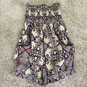 Strapless romper